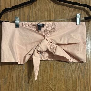 Express Blush Tie-Front Bandeau Size M NWT